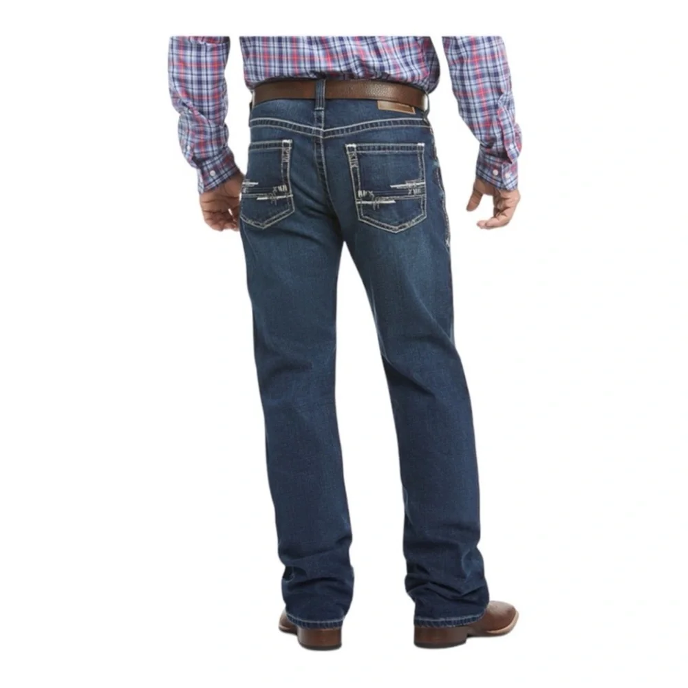 Ariat FR M3 Loose Straight Leg Jeans Men’s 42x32 Blue Frame Resistant Work - Picture 2 of 16